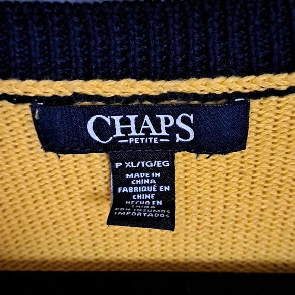 CHAPS V-Neck Sweater | PXL - Picture 5 of 6